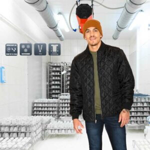 Manteau isotherme Noir Essential – Chaleur et performance au travail