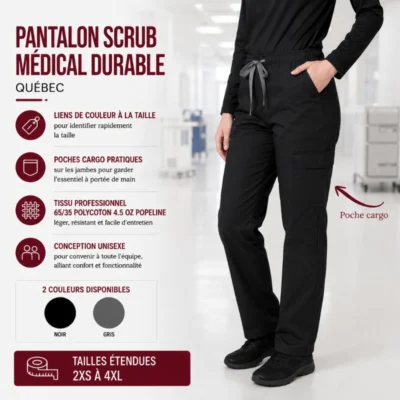 Pantalon Scrub Médical Durable – Québec