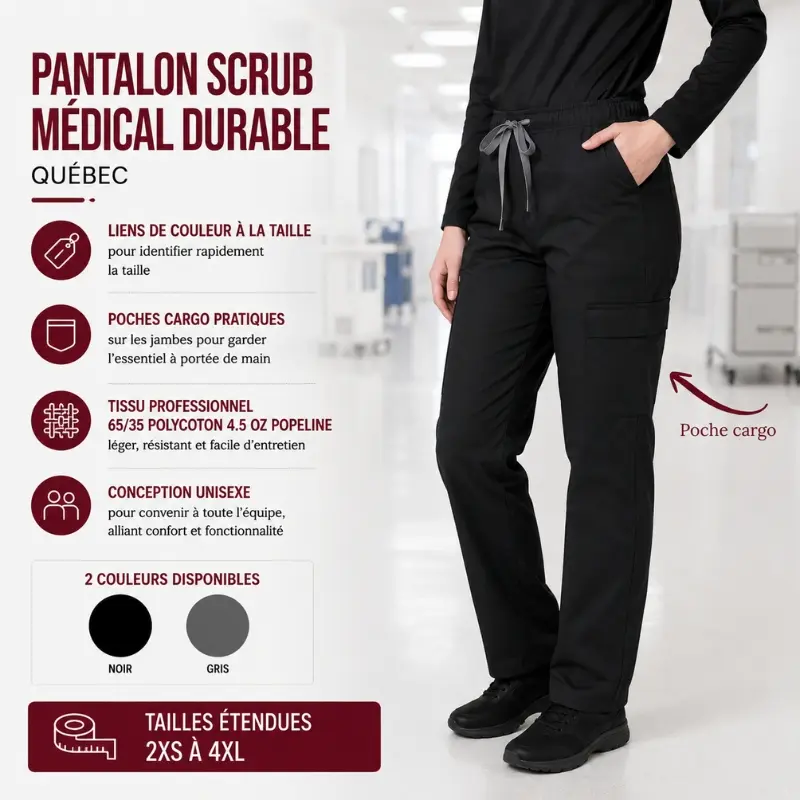 Pantalon Scrub Médical Durable – Québec