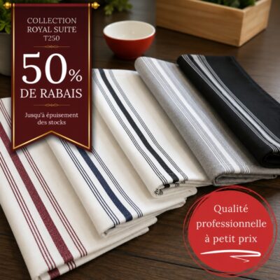 Serviette de table en Tissu - 50% de rabais