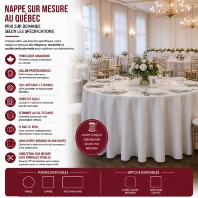 Nappe sur mesure au Québec