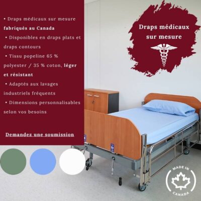 Draps médicaux sur mesure pour CHSLD et établissements de santé au Québec