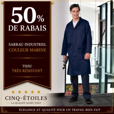 Sarrau industriel couleur marine tailles variées -50% de rabais (Copie)