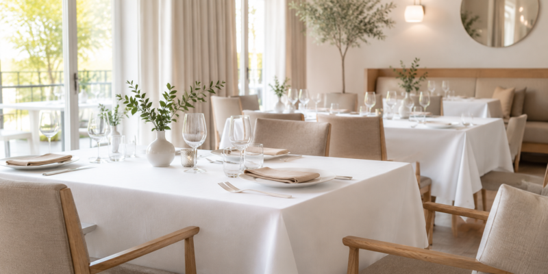 Nappes professionnelles pour restaurants et établissements